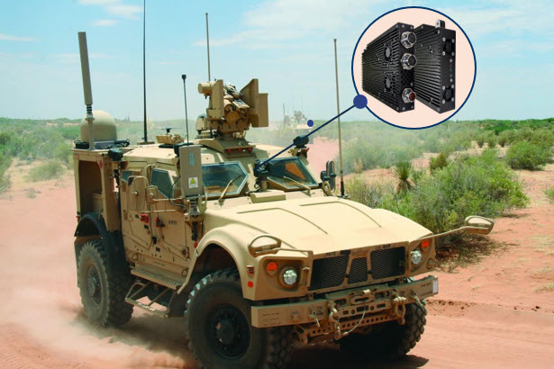 PEO C3T tactical vehicle platform with DUC800-28 power system inset
